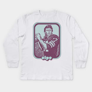 Brian Sipe // Retro Football Fan Art Design Kids Long Sleeve T-Shirt